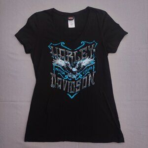 Harley-Davidson T-shirt  Zurich Switzerland women's sz EU L / US M  black colour